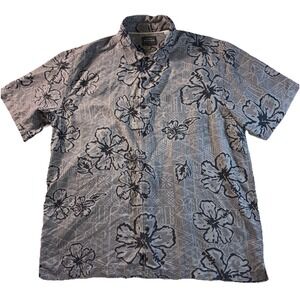 Quicksilver Waterman Collection Comfort Hawaiian Button Down Shirt Men's XXL